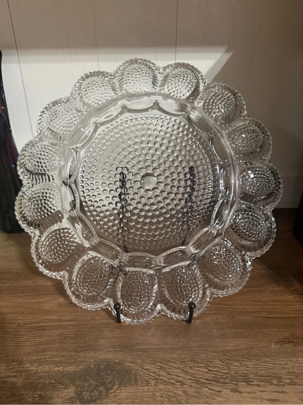 Indiana Glass Hobnail Egg Plate